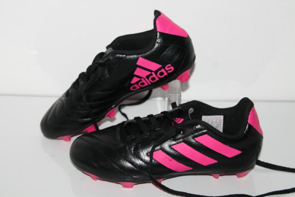 Adidas Goletto VII Jr FG Soccer Cleats Youth 2, Black Pink, Sportcore